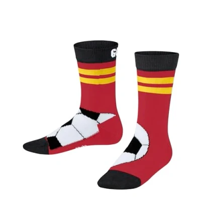 Afbeelding van FALKE Uniseks kind Sokken Active Soccer K So katoen functioneel materiaal dun ademend 1 paar, Rood Sporty Red 8003, 35 38