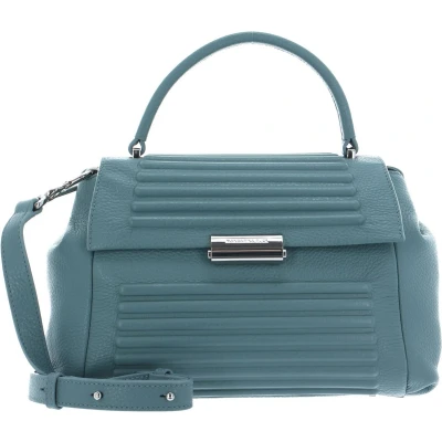 Afbeelding van MANDARINA DUCK Leren Handtas Schoudertas I Con Handbag Mistral Blauwgrijs