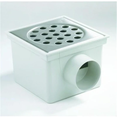 Afbeelding van ABS vloerput no.403 zijuitlaat 75mm RVS rooster 20 x