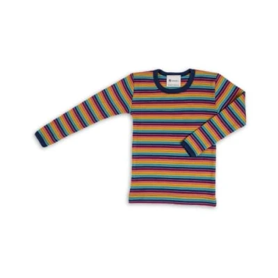 Afbeelding van Engel Natuur Kinderonderhemd met lange mouwen, 70% kbT merinowol, 30% zijde, GOTS gecertificeerd, Made in Germany (92, multicolour), Meerkleurig, 92