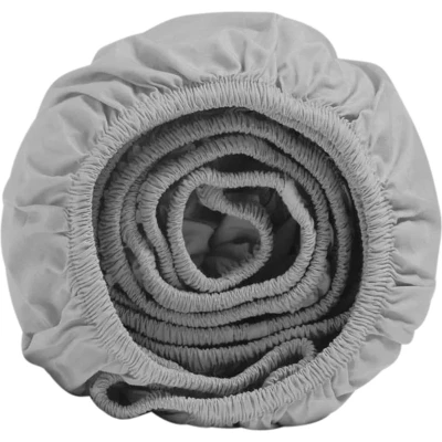 Afbeelding van Hoeslaken Yumeko Misty Grey (Percal) 90 x 210 cm