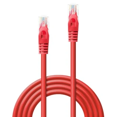 Afbeelding van LINDY 48180 RJ45 Netwerkkabel, patchkabel CAT 6 U/UTP 0.30 m Rood Snagless 1 stuk(s)