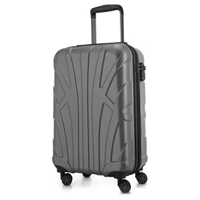 Afbeelding van Suitline handbagage harde koffer, cabinekoffer, TSA, 55 cm, ca. 34 liter, 100% ABS mat zilver