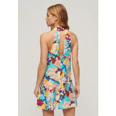 Afbeelding van Superdry Vrouwen Mouwloze Mini jurk met Print Blauw Grootte: 38