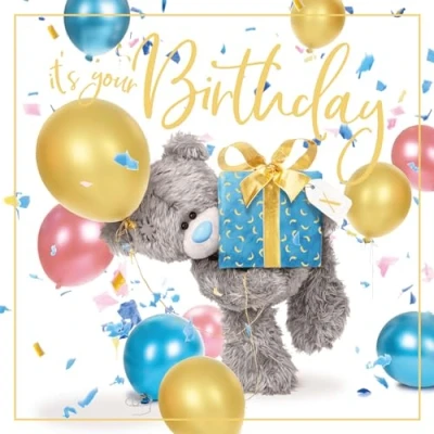 Afbeelding van Me to You Bear It&#039;s Your Birthday 3D Card, Gemengd, Grootte: 6x6, ALV93047