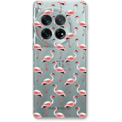 Afbeelding van Case Company® hoesje geschikt voor OnePlus 12r Flamingo Soft Cover Telefoonhoesje Bescherming aan alle Kanten en Schermrand