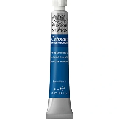 Afbeelding van Winsor &amp; Newton 8840107 Cotman aquarelverf Studio waterverf, levendige hoogwaardige kleuren met zeer goede verwerkingseigenschappen 8 ml tube Prussian Blue