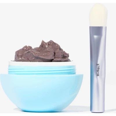 Afbeelding van Bubble Skincare Come Clean Clay Face Mask w/ Brush For All Skin Types Vegan Vitamine E 45ml