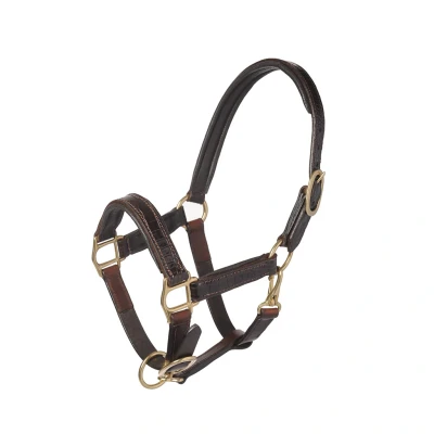 Afbeelding van MHS Leren Halster “Croco Pony Bruin Goud