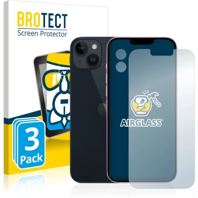 Afbeelding van BROTECT Screenprotector voor Apple iPhone 14 Plus (Voor+Camera) Folie Beschermfolie Beschermglas transparant (3 Stuks)