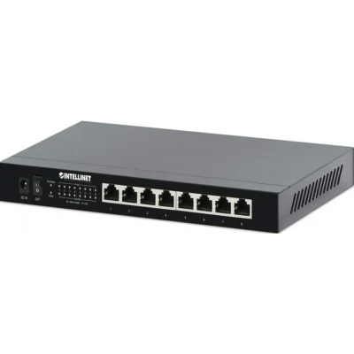 Afbeelding van Intellinet 8 Port 2,5G Ethernet PoE+ switch 8xPSE Ports 100 W PoE Leistungsbudget Netwerk IEEE 802.3af (15.4 W), 802.3at (30 W)