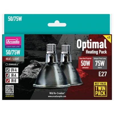 Afbeelding van Arcadia Optimal Heating Twin Pack Verwarming 50/75 Watt E27