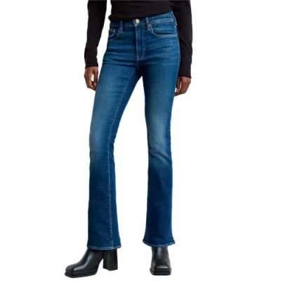 Afbeelding van G Star 3301 Flare WMN Flared Jeans, Dames, Maat: 27x28, Faded zonal wind