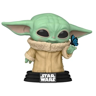 Afbeelding van Funko Knal! Star Wars: The Mandalorian Child Grogu met Butterfly 468 Exclusive Wackelkopf