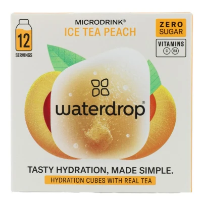 Afbeelding van Waterdrop Ice Tea Peach Microdrink Vitamin Hydration Cubes 12ST