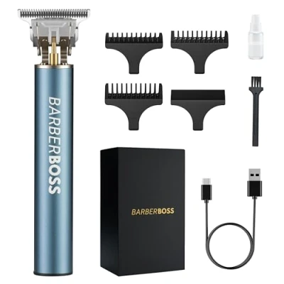 Afbeelding van Barberboss Baardtrimmer Mannen &amp; Tondeuses Mannen, Draadloze Tondeuse Precisie Clippers voor Kapsel, Detail Stoppels Trimmer QR 2078
