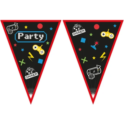 Afbeelding van Wefiesta Gaming Party Papieren vlaggenlijn 9 vlaggen