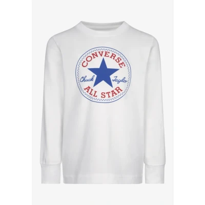 Afbeelding van Converse Chuck Patch LONG Sleeve TEE Unisex Longsleeve voor kinderen, Maat: 92/98, White