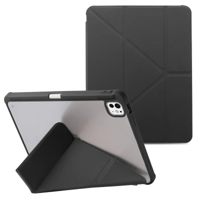 Afbeelding van Apple iPad Pro 13 (2024) M4 Hoes: imoshion Origami bookcase 2.0 Zwart Kunstleder Tablet Hoezen