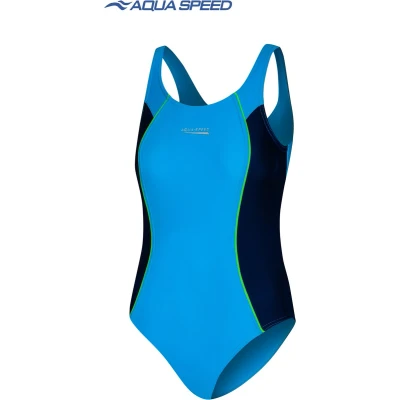 Afbeelding van Aqua Speed Badpak Meisjes Zwemkleding Luna Blauw met Zwart 146