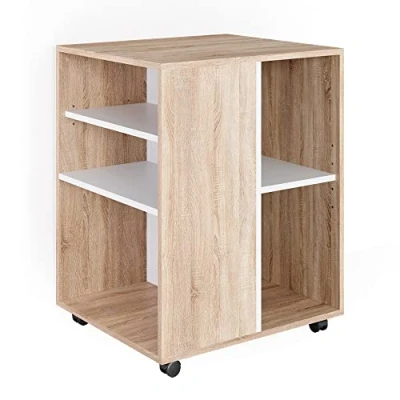 Afbeelding van Vicco Rolcontainer, Sonoma/Wit, 59 x 53 cm