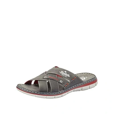 Afbeelding van Rieker heren 25199 slippers, Antraciet rook 43, 42 EU
