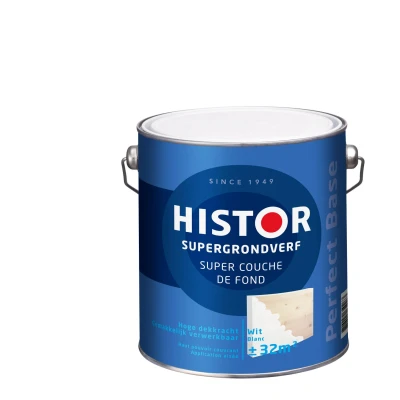Afbeelding van histor perfect base super grondverf wit 2.5 ltr