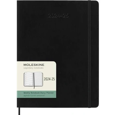 Afbeelding van Moleskine 18 Maanden Agenda 2024/25 Wekelijks XL Zachte Kaft Zwart