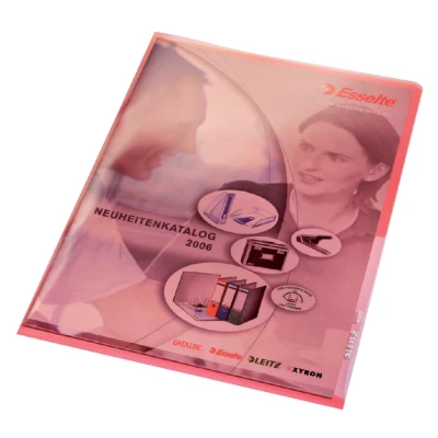 Afbeelding van L map Leitz Premium copy safe 0.15mm PVC A4 rood