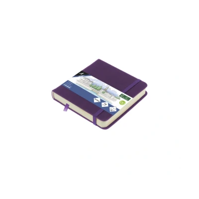 Afbeelding van Schetsboek Kangaro 12x12cm purple heart PU HC 80 vel 140gr roomwit met