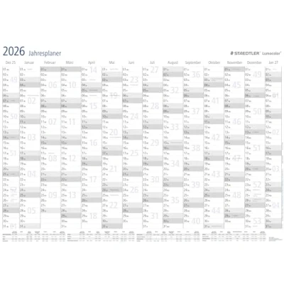 Afbeelding van Staedtler 641 YP 1DE Muurkalender Duits 14 maanden / 1 kant stuk(s)