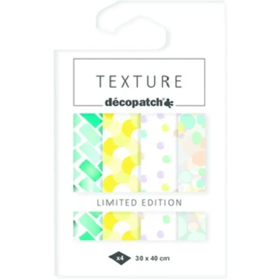 Afbeelding van Set Texture Decopatch papier &quot;Color Therapy&quot; hotfoil Limited Edition