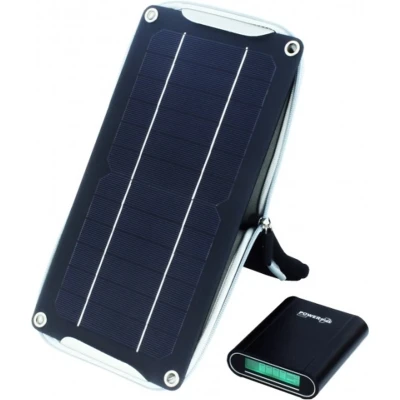 Afbeelding van POWERplus Crocodile Solar 5V USB powerbank Lader / Oplader mobiele telefoon tablet 10.400 mAh 5W Zonnepaneel Zonne energie Duurzaamste ter wereld