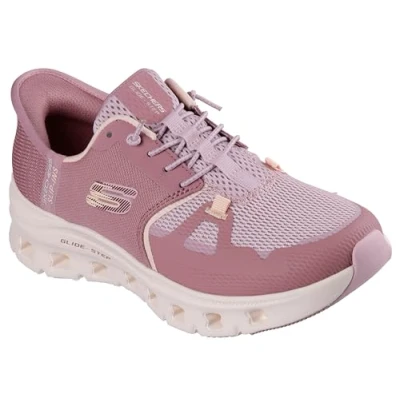 Afbeelding van Skechers Glide Step Pro damessneakers, laag model, synthetisch, textielmix, Donkere Mauve Textiel Trim, 39.5 EU