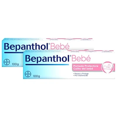 Afbeelding van Bepanthol Babyzalf met pro vitamine B5 ter bescherming en verzorging van de zachte babyhuid, spaarformaat 2 x 100 g