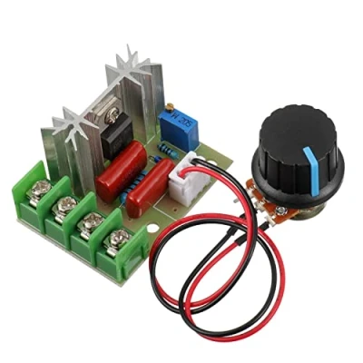 Afbeelding van BOJACK Motortoerentalregelaar 2000 W SCR AC spanningsregelaar 50 220V PWM elektronische dimmer thermostaatregelaar met externe knop en kabel