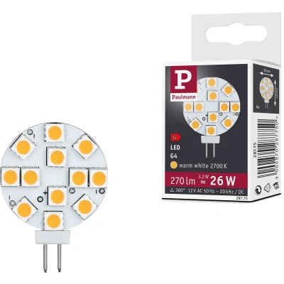 Afbeelding van Paulmann 28775 LED lamp Energielabel G (A G) G4 3.2 W Warmwit (Ø x h) 30 mm 41 1 stuk(s)