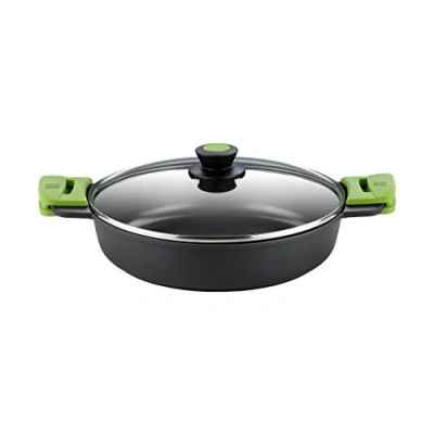 Afbeelding van Braisogona Prior Cast aluminium Low Casserole, 28 cm.Zeer duurzaam gegoten met pfoa antiaanbaklaag. Alle fornuizen inclusief inductie.