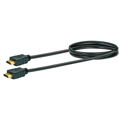 Afbeelding van Schwaiger HDM0070043 HDMI kabel Aansluitkabel A stekker, stekker 0.70 m Zwart 4K UHD, Vergulde steekcontacten
