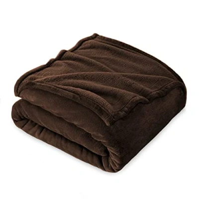 Afbeelding van Fleece Deken, Deken Een of Tweepersoons 160 x 210 cm, Kinderflanel Bed Super Zacht Bruin