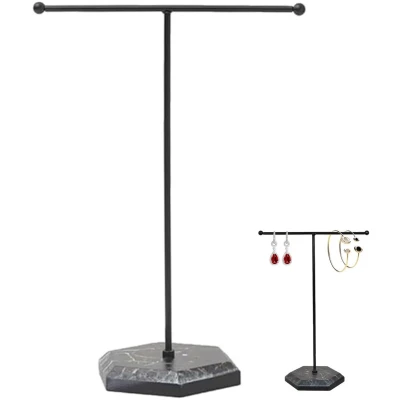 Afbeelding van JJiaoLinin Sieradenorganizer, Sieradenstandaard, Metalen T Bar Sieradenhouder, Bar, Kettinghouder, voor kettingen, armbanden, oorbellen, ringen, horloges, enz. (Zwart)