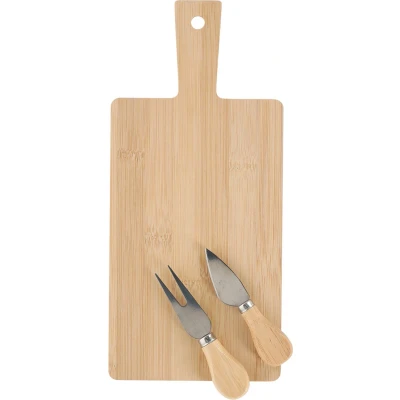 Afbeelding van JENS Living Kaasplank Serveerplank Met Kaasbestek Bamboe 33 x 15 2,5 cm