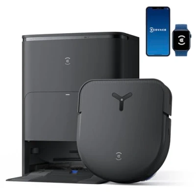 Afbeelding van ECOVACS DEEBOT X5 Omni Robotstofzuiger met dweilfunctie, 12,800 Pa zuigkracht, Zero Tangle technologie, TruEdge™ Edge Mopping, 70 C warm water dweil, automatisch optillen van de zelflediging