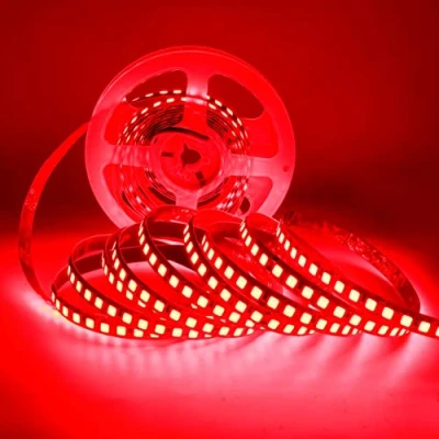 Afbeelding van Tesfish 12V Ledstrip, 5M rood LED strip Light SMD 5054 IP20 120 LEDs/M, Totaal 600 LEDs superheldere verlichting voor thuis, rek, keuken