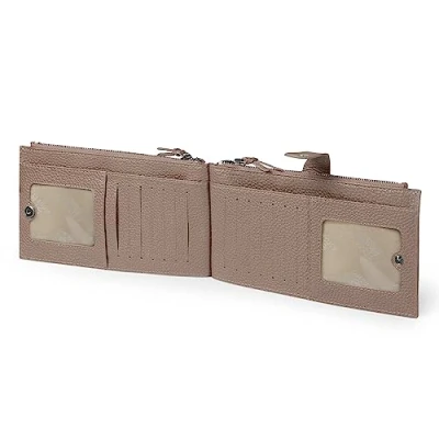 Afbeelding van Otto Angelino Echt Leder 2 Compartiment Bifold Wallet With Phone Compatible Slots RFID Blocking (Mink)