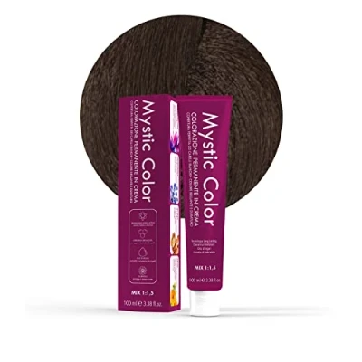 Afbeelding van Mystic Color Permanent Cream Coloring with Argan Oil and Calendula Long Lasting Hair Dark Ash Blonde 6.1 100ml