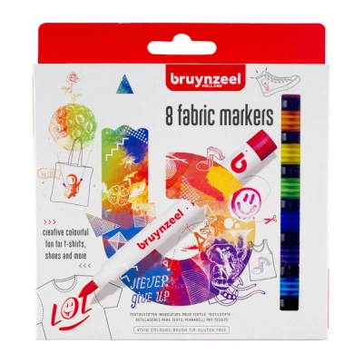Afbeelding van Bruynzeel Textiel Stiften 8 stuks