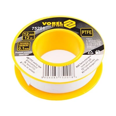 Afbeelding van 1 rol teflon tape schroefdraadafdichttape 12 meter PTFE mm afdichtingstape