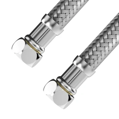 Afbeelding van VARIOSAN flexibele slang 17505, 3/8&quot; ÜWM x ÜWM, 300 mm, roestvrijstalen mantel, DVGW gecertificeerd, drinkwater, pantserslang
