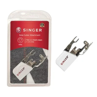 Afbeelding van Singer Zijsnijbevestiging, naaivoet, tegelijkertijd randen bijsnijden en zomen, zigzag of oversteeksteken Made Easy metaal, zilver